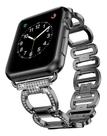 Pulseira Compatível Apple Watch 44mm Preto Elos Aro Pulseira Compatível Apple Watch 44mm Preto Elos Aro