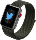 Pulseira compatível para Apple Watch 42mm 44mm Series 1 2 3 4 Woven Nylon Pulseira VERDE MILITAR