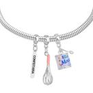 Pulseira Confeitaria Berloque Banhado a Prata 925