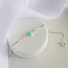 Pulseira Coração Esmaltado Verde - Prata Pulseira Coração Esmaltado Verde - Prata