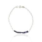 Pulseira Coração Pedra Estrela 18cm Prata Legítima 925