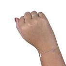 Pulseira Coração Rosa - Prata 925