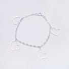 Pulseira corações 17 cm