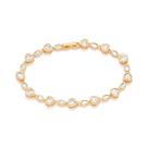 Pulseira corações banhada a ouro BRANCO 552200 Rommanel