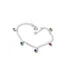 Pulseira Corações Coloridos Prata 925