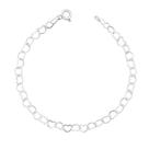 Pulseira Corações em Prata 925 Pulseira Corações em Prata 925