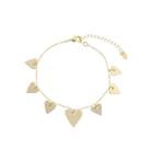 Pulseira corações piuka vintage folheado a ouro 18k Pulseira corações piuka vintage folheado a ouro 18k