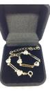 Pulseira Corações Zircônia Banhada a Ouro 19cm