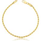 Pulseira Cordão Baiano 2 mm folheado a ouro 18K