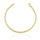 Pulseira Cordão Baiano 3mm Banhada a Ouro