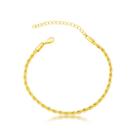 Pulseira Cordão baiano 3mm Banhado a Ouro 18k