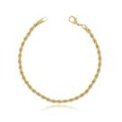 Pulseira Cordão Baiano Fina Semi Joias Banhado Ouro 18k