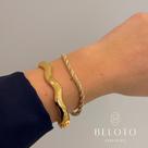 Pulseira cordão baiano mix de banhos ouro 18k e prata 925