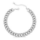 Pulseira corrente cravejada zirconia joia de prata luxo exclusivo moverich Pulseira corrente cravejada zirconia joia de prata luxo exclusivo moverich