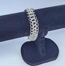 Pulseira Corrente Elo Oitinho Infinito entrelaçados Folheado a Prata Prateado Antialérgico Inspiração Blogueira Luxo