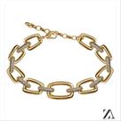 Pulseira Corrente Elos Grandes com detalhes em micro zircônia Pulseira Corrente Elos Grandes com detalhes em micro zircônia