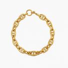 Pulseira Correte Elo Oval Achatado com Fecho Boia - PLN1