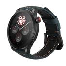 Pulseira Couro compatível com GTR4 GTR 4 A2166 / GTR3 / GTR 2 / Stratos 2 2s 3 - Azul Petróleo