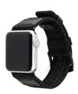 Pulseira Couro e Lona Compatível Com Apple Watch 42mm 44mm 45mm Cor Preto Pulseira Couro e Lona Compatível Com Apple Watch 42mm 44mm 45mm Cor Preto