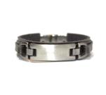 Pulseira Couro Foco Força e Fé