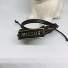 pulseira couro Jesus