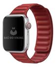 Pulseira Couro Link Compatível com Apple Watch 38mm 40mm Vermelha