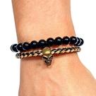 Pulseira Couro Masculina Caveira