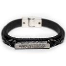 Pulseira Couro Masculina Pai Nosso