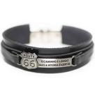 Pulseira Couro Masculina Rota 66