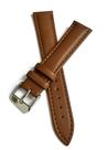 Pulseira couro Relógio lisa Clássica, Almofadada Fivela inox.LC116