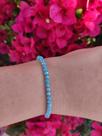 Pulseira Cristal Azul Banhada a Ouro 18k Ref.33351
