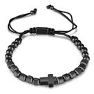 Pulseira Cross para homens, aço inoxidável preto Pulseira Cross para homens, aço inoxidável preto
