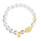 Pulseira Crystal Lemon Quartz Pixius Faux Pearls para mulheres