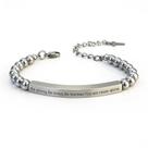 Pulseira cusurlove Inspirational Christian para mulheres em aço inoxidável