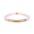 Pulseira cusurlove Inspirational Rose Quartz Banhada a Ouro 18K