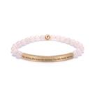 Pulseira cusurlove Inspirational Rose Quartz Banhada a Ouro 18K