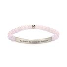 Pulseira cusurlove Inspirational Rose Quartz Banhada a Ouro 18K