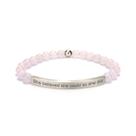 Pulseira cusurlove Inspirational Rose Quartz Banhada a Ouro 18K