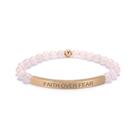 Pulseira cusurlove Inspirational Rose Quartz Banhada a Ouro 18K