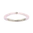 Pulseira cusurlove Inspirational Rose Quartz Banhada a Ouro 18K