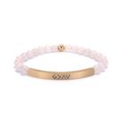 Pulseira cusurlove Inspirational Rose Quartz Banhada a Ouro 18K Pulseira cusurlove Inspirational Rose Quartz Banhada a Ouro 18K