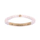 Pulseira cusurlove Inspirational Rose Quartz Banhada a Ouro 18K