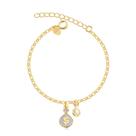 Pulseira Da Prosperidade Sorte Fortuna Folheada A Ouro 18k