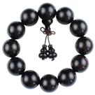 Pulseira Dalbergia Nigra com contas de madeira de ébano de 15 mm