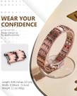 Pulseira de Aço e Cobre Masculina Magnética Ions Negativos
