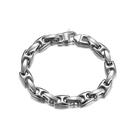 Pulseira de aço inoxidável com corrente de hip hop retrô com 10 mm de largura