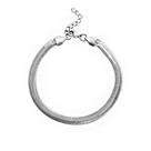 Pulseira de aço inoxidável Flat Snake Bone para homens e mulheres