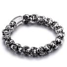 Pulseira de aço inoxidável Gothic Skull Head para homens