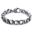 Pulseira de aço inoxidável Gothic Skull Link Design para homens