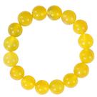 Pulseira de ágata com miçangas de 12 mm amarela para homens e mulheres Pulseira de ágata com miçangas de 12 mm amarela para homens e mulheres